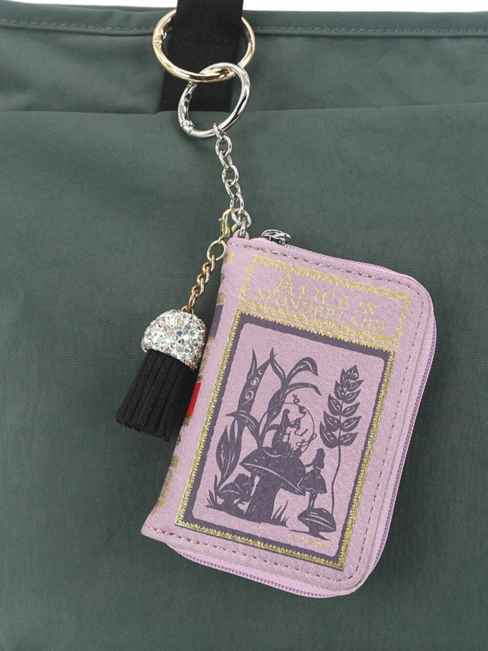 Alice in Wonderland Book Coin Purse and Bag Charm - Picture 2 of 5